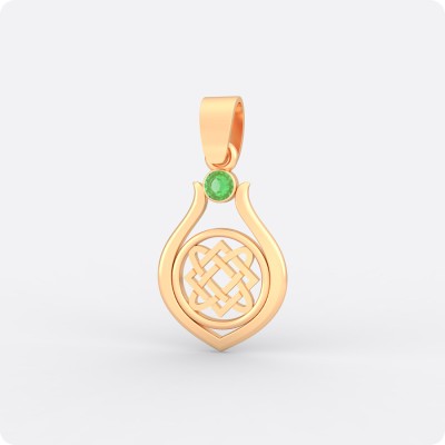 Оберег Звезда Лады-богородицы из золота с камнем (капелька)