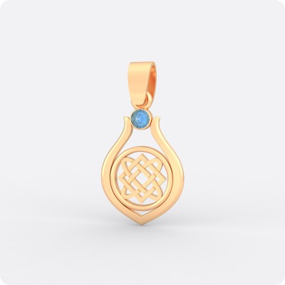 Оберег Звезда Лады-богородицы из золота с камнем (капелька)