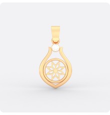 Оберег Алатырь из золота с камнем (капелька)