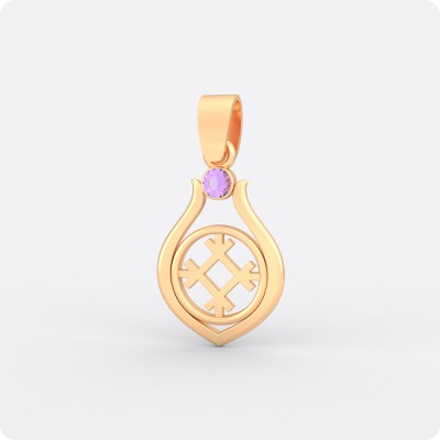 Оберег Целебник из золота с камнем (капелька)