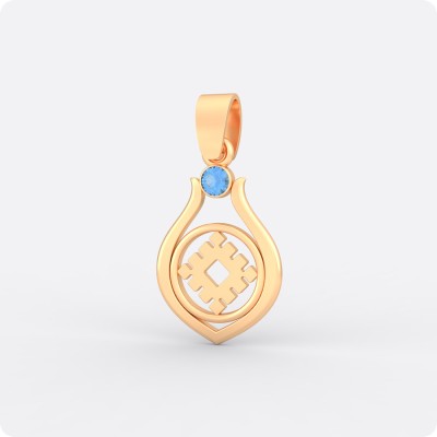 Оберег Репейник счастья из золота с камнем (капелька)