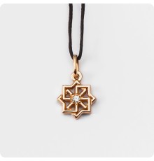 Оберег Молвинец из золота с камнем