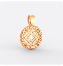 Оберег Звезда Лады-богородицы из золота в круге (малый)