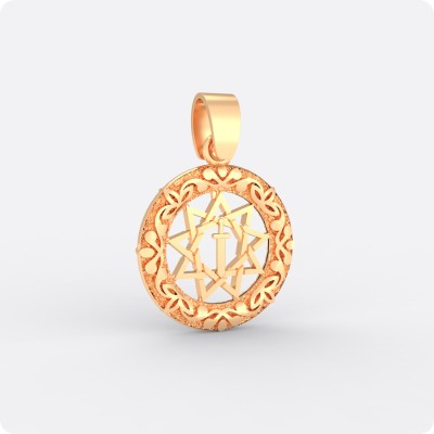 Оберег Меч острием вниз из золота в круге (малый)