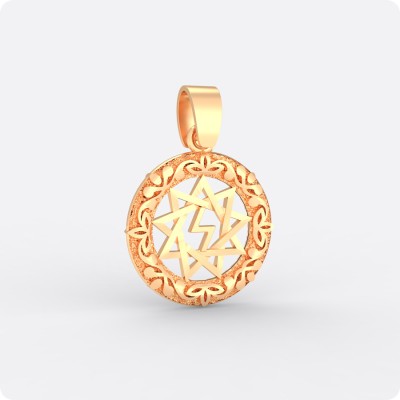 Оберег Перуница из золота в круге (малый)