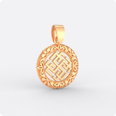 Оберег Родимич из золота в круге (малый)