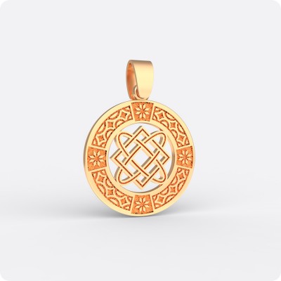 Оберег Звезда Лады-богородицы из золота с узором