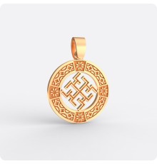 Оберег Духобор из золота с узором