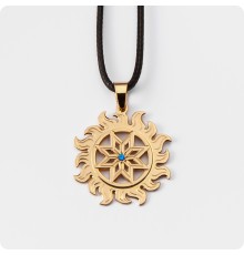 Оберег Алатырь из золота с камнем в Ярило