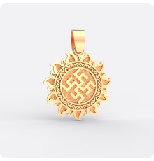 Оберег Цветок Папоротника из золота в Ярило