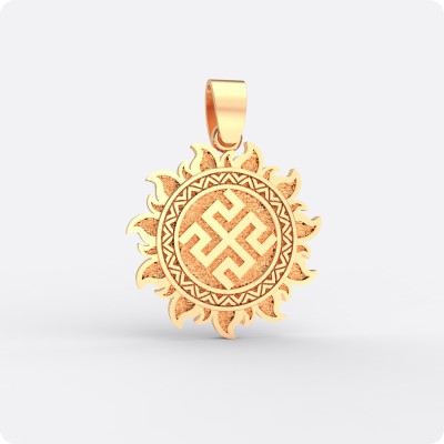 Оберег Родовик из золота в Ярило