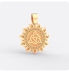 Оберег Триглав из золота в Ярило