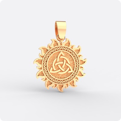 Оберег Триглав из золота в Ярило