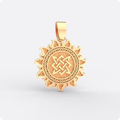 Славянский оберег Звезда Руси (Квадрат Сварога) из золота в Ярило