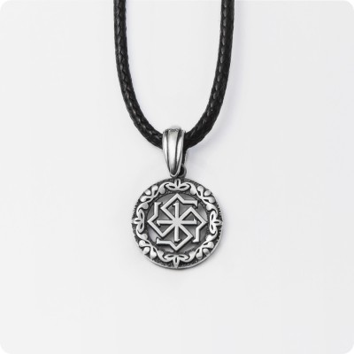 Оберег Молвинец из серебра в круге (малый)