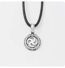 Оберег Сваор из серебра в круге (малый)