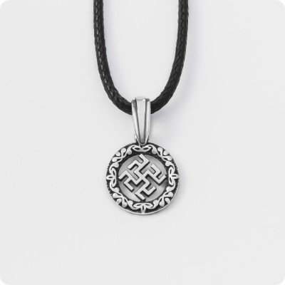 Оберег Одолень трава из серебра (малый)