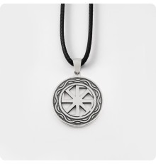 Оберег Коловрат (осолонь) из серебра в Стихии Воды