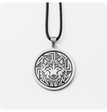 Оберег Волк Коловрат из серебра
