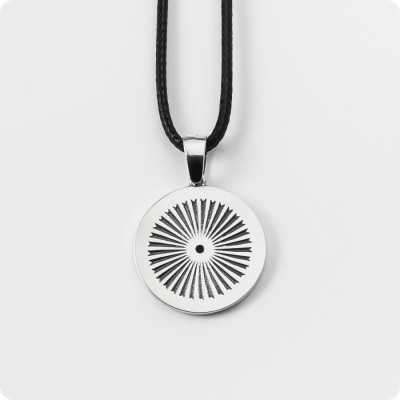 Цветок Жизни (Цветок Афродиты) из серебра с камнем