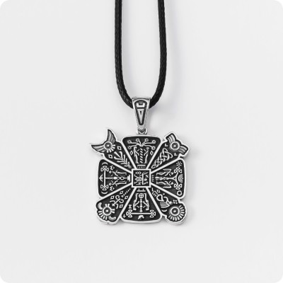 Крес славянский (Огненная кольчуга) из серебра