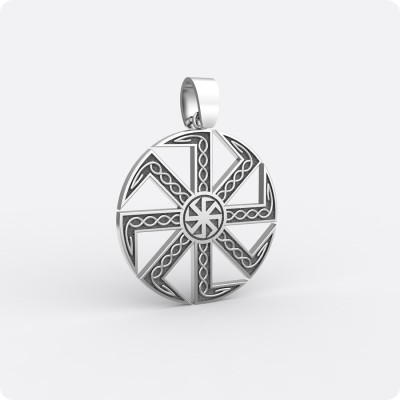 Двойной Коловрат из серебра