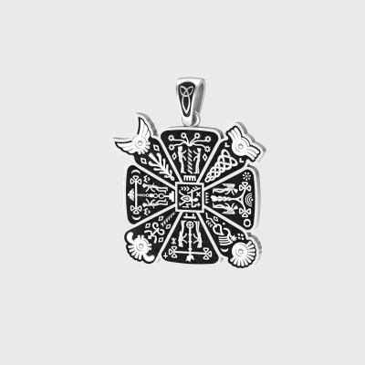 Крес славянский (Огненная кольчуга) из серебра