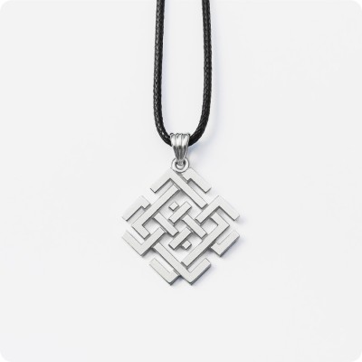 Оберег Символ Белобога из серебра