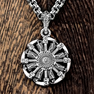 Коловрат - Авиамотор Стимпанк из серебра