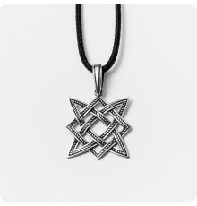 Оберег Звезда Руси (Квадрат Сварога) из серебра