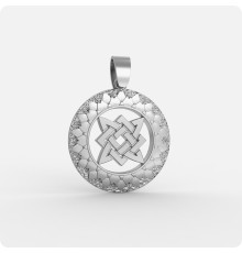 Оберег Звезда Руси (Квадрат Сварога) из серебра (Горыныч)