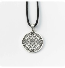 Оберег Звезда Лады-богородицы из серебра с узором