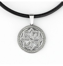 Оберег Молвинец из серебра с узором