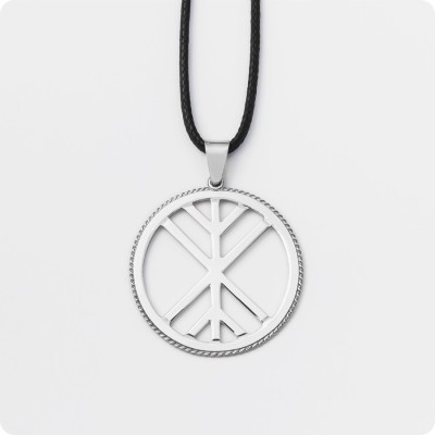 Оберег Древо Жизни из серебра в круге