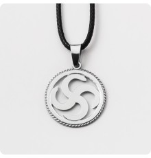 Оберег Сваор из серебра в круге