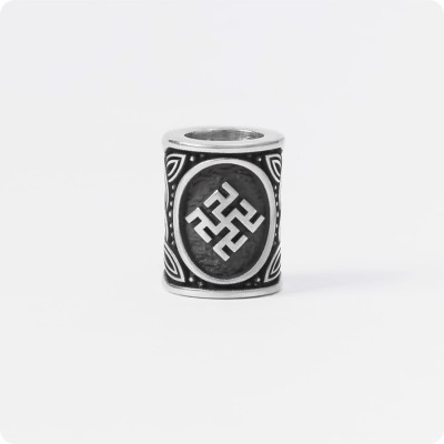 Шарм - богатырь из серебра с оберегом Одолень трава