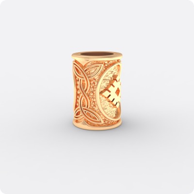 Шарм - богатырь из золота с оберегом Репейник Счастья