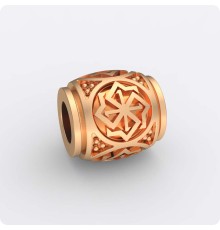 Шарм - бусина с оберегом Молвинец из золота