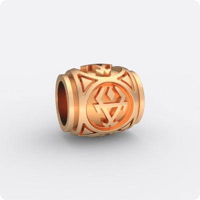 Шарм - бусина Навник (Чернобог) из золота