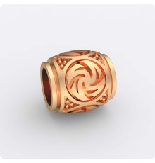 Шарм - бусина с оберегом Вайга (Символ Тары) из золота