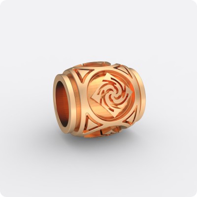 Шарм - бусина с оберегом Знич из золота