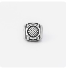 Шарм - бусина с оберегом Путник из серебра