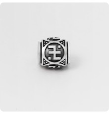 Шарм - бусина с оберегом Огневица из серебра