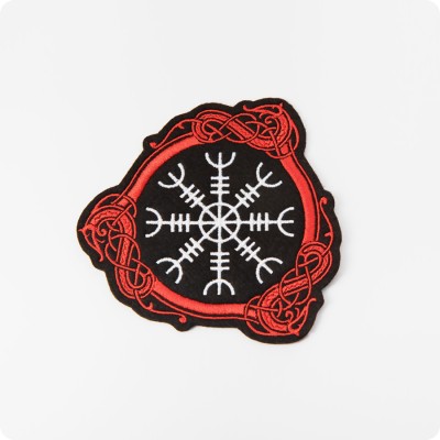 Нашивка - патч с агисхьяльмом Шлем Ужаса