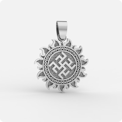 Оберег Одолень трава из серебра в Ярило