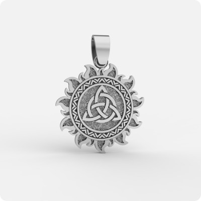 Оберег Триглав из серебра в Ярило