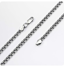 Серебряная цепь Бисмарк (Кардинал) - (10мм)