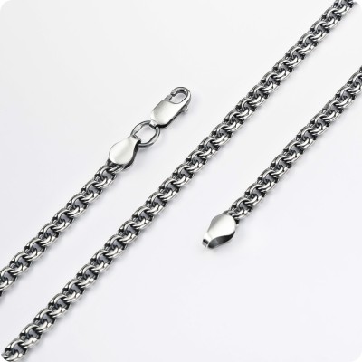 Серебряная цепь Бисмарк (Кардинал) - (5мм)