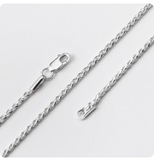 Серебряная цепь Колос граненый