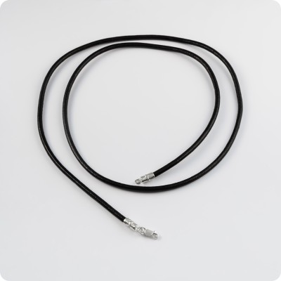 Кожаный шнур с серебряным замком